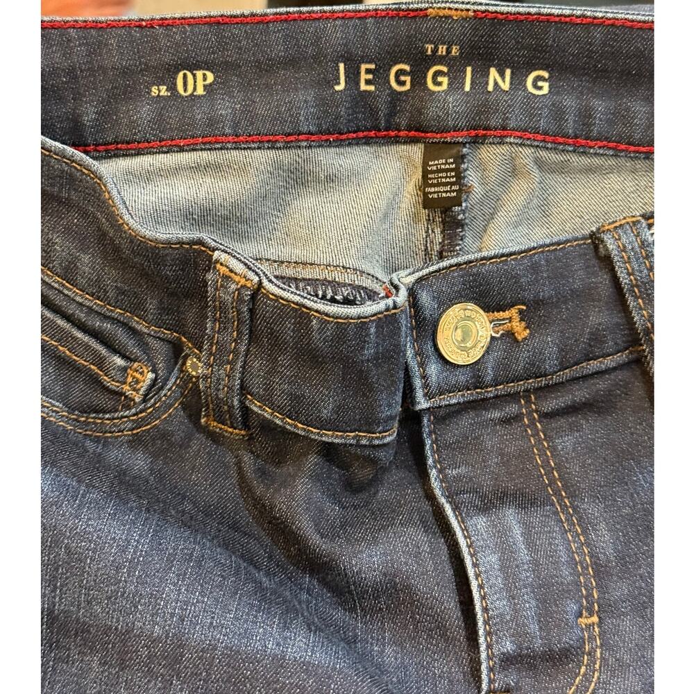 WHBM The Jegging Dark Wash Skinny Stretch Jegging Jeans Petite Size 0P 💙🖤💙 - Picture 7 of 14